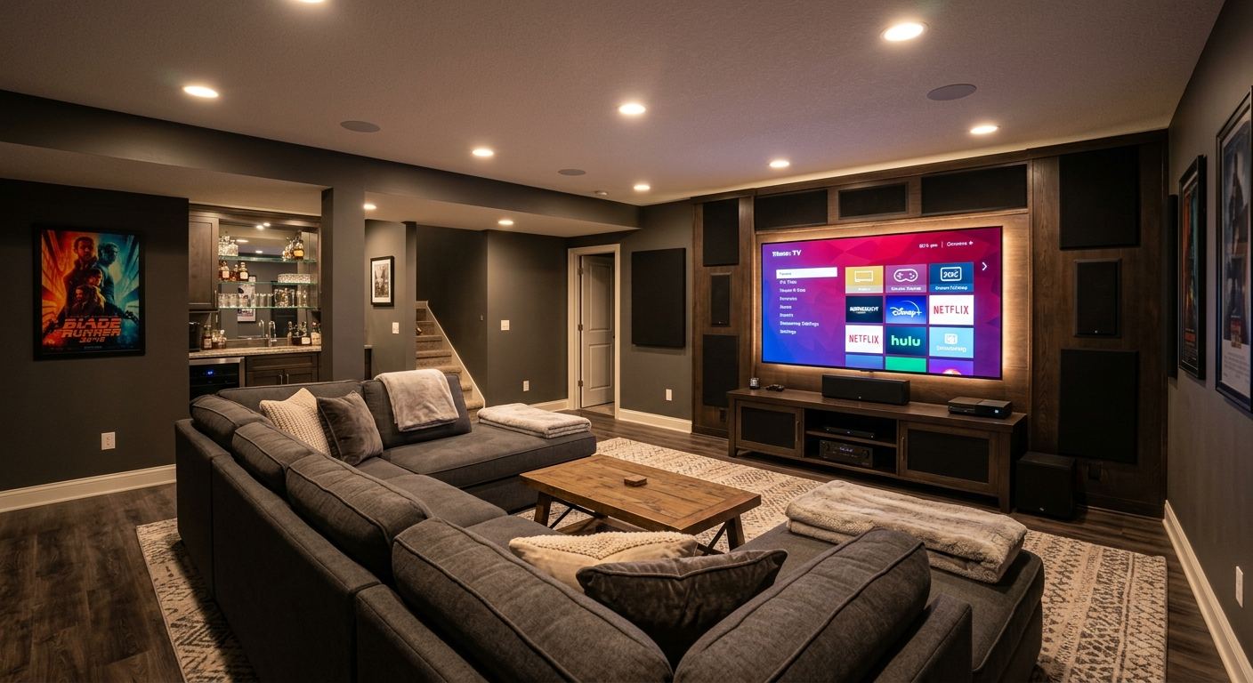 Basement renovation completed in Fairfield