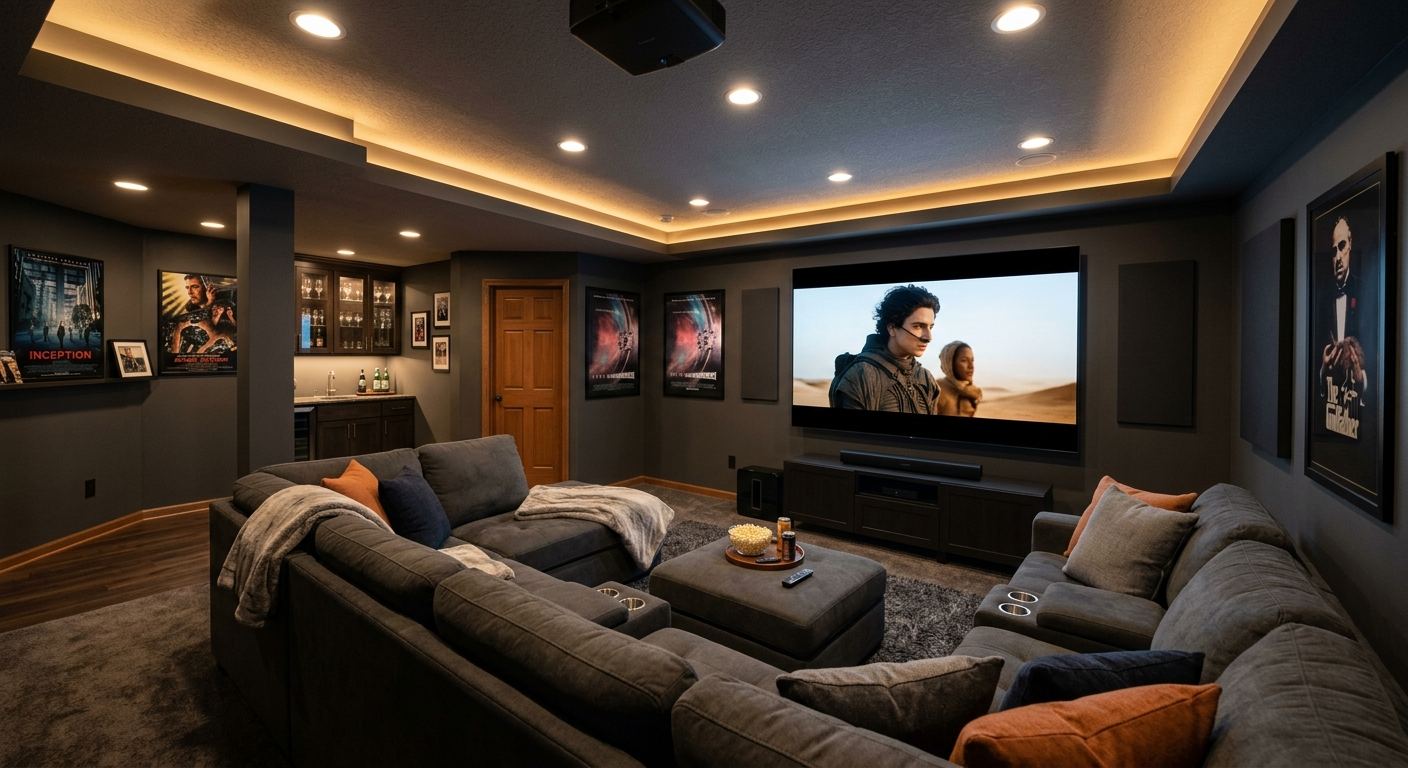 Basement renovation in Chase, British Columbia
