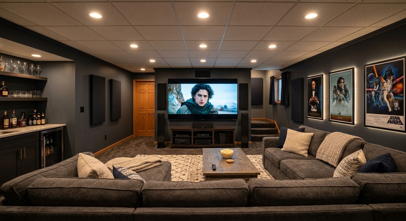 Basement renovation in Fernwood, British Columbia