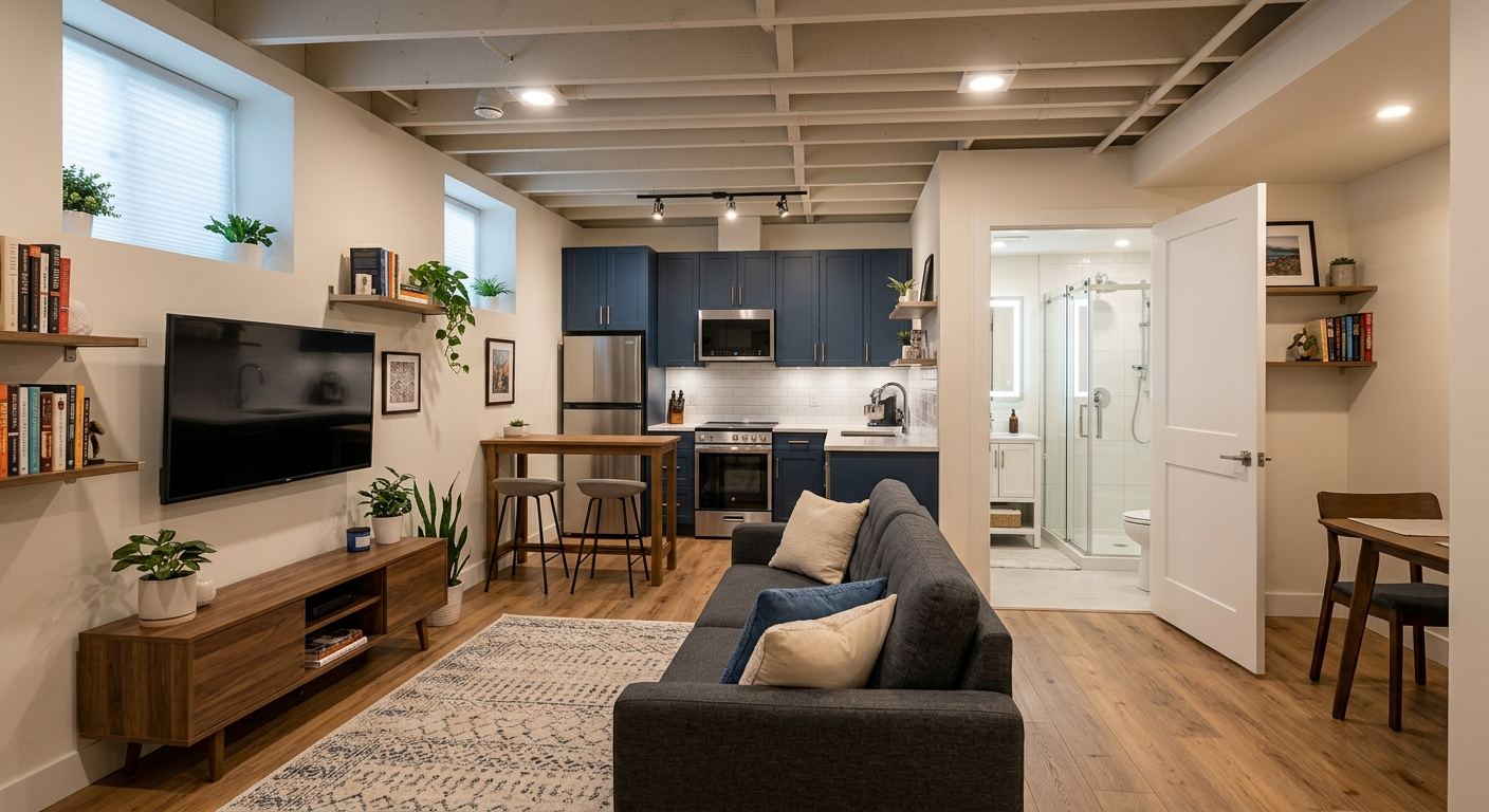 Basement renovation completed in Maywood