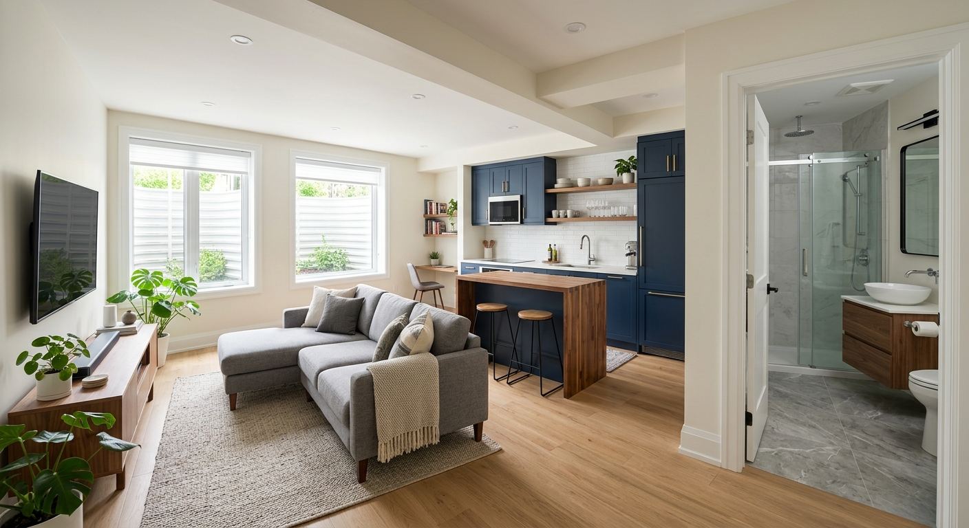 Basement renovation completed in Trail