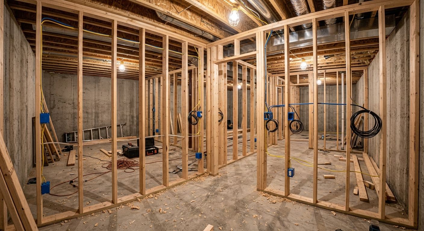 New basement finishing in Ryder Lake, British Columbia