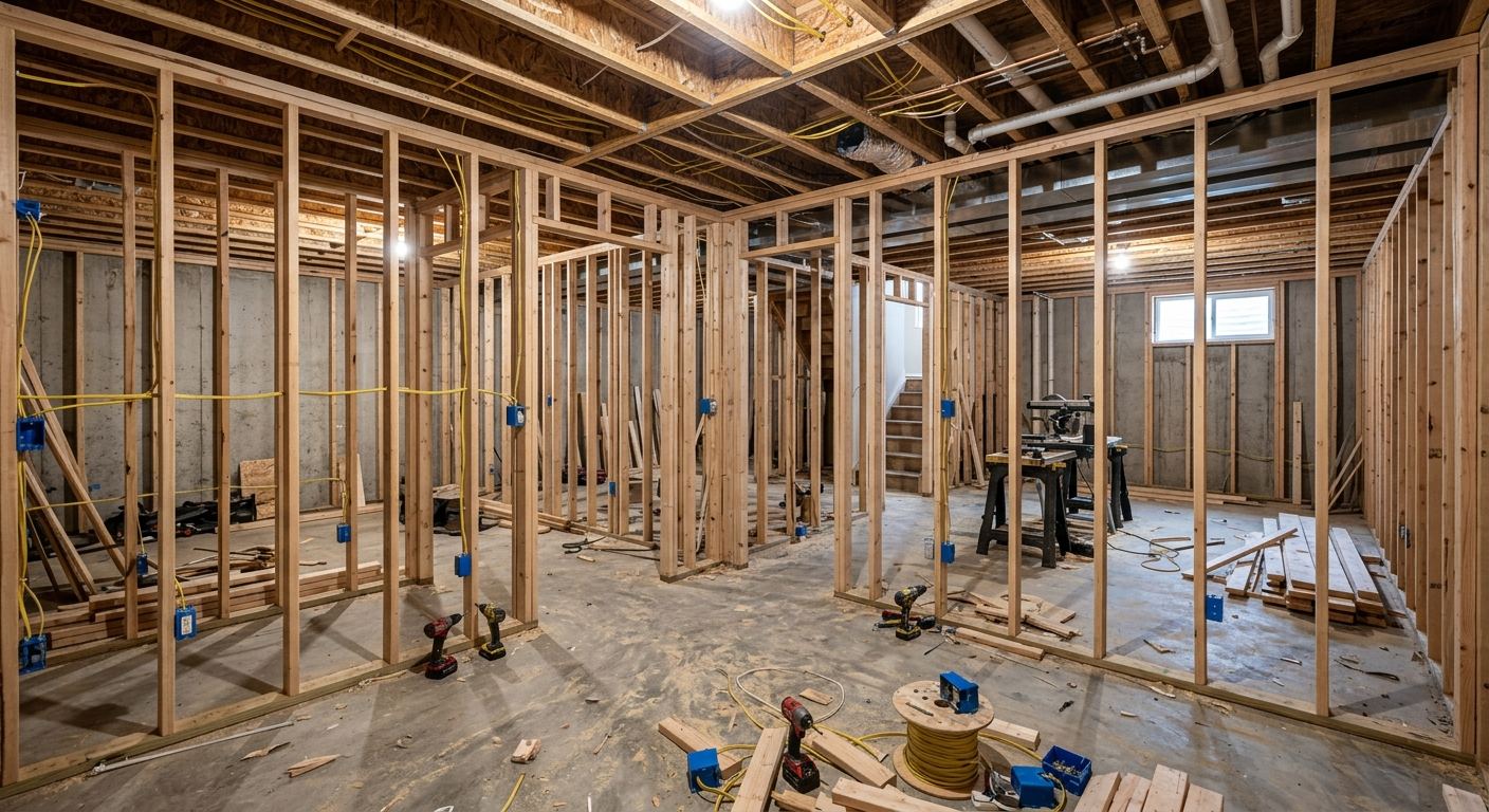 Basement renovation completed in Suncrest