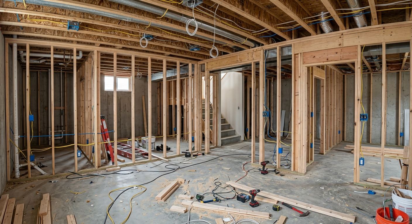 Basement renovation completed in Ardmore