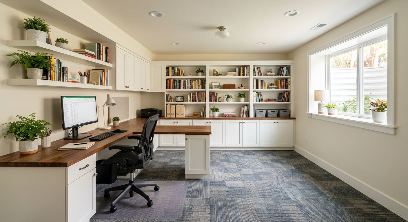 Finished basement in Upper West Lynn — open concept design