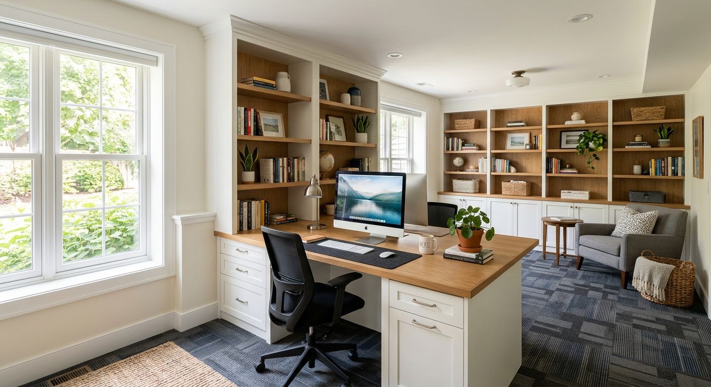 Finished basement in Thompson — open concept design